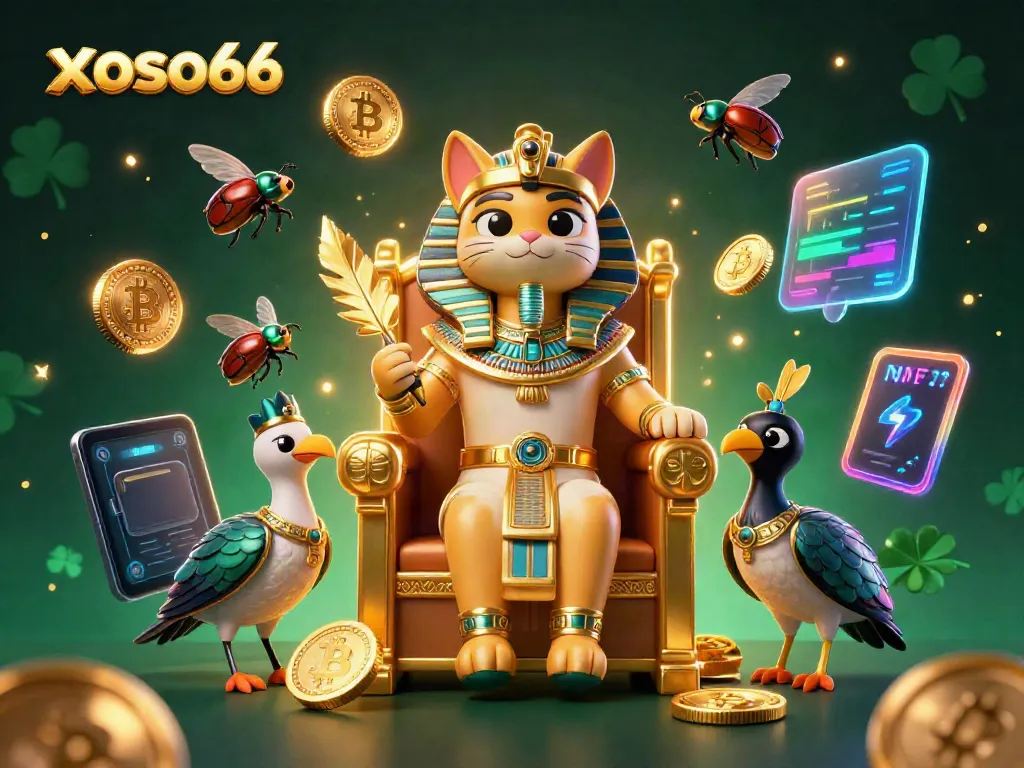 Experience fortune and excitement with the xoso66 lottery platform featuring vibrant characters and digital elements.