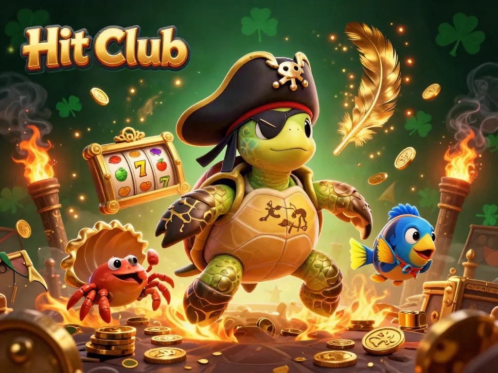 Experience the thrill of Hit Club with a vibrant 3D illustration of a casino adventure.